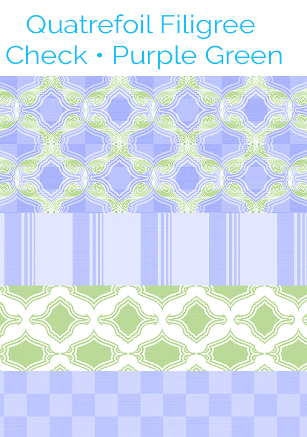An abstract composition featuring irregular, rounded shapes in vibrant colors. The main colors include bright green, lime green, turquoise, and dark blue, all separated by white, jagged outlines. The shapes overlap and intersect dynamically, forming an energetic and playful pattern. The overall texture has a fabric-like appearance with subtle horizontal and vertical lines running through the colors.
